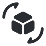 3d Rotate SVG Icon